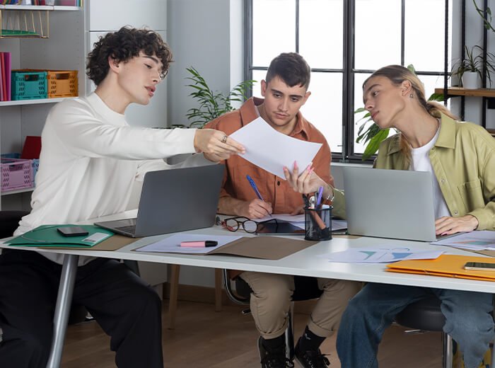 Team Discussion in Office